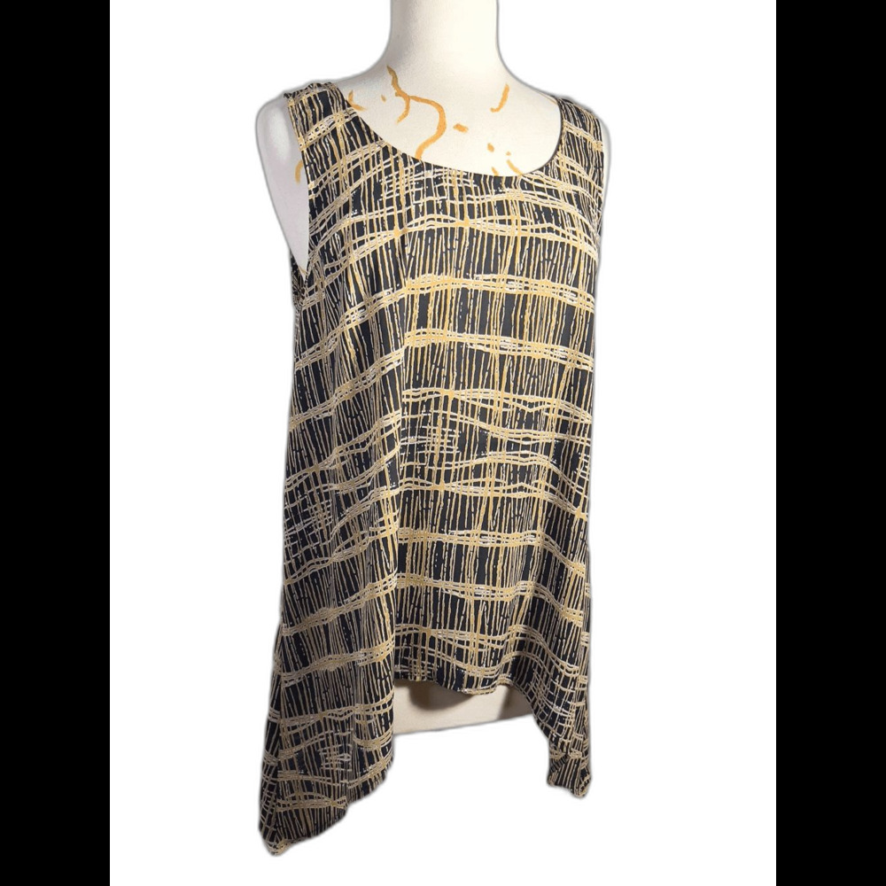 Danielrainn Blouse Size M Vintage 90's Grunge Coquette Patterned Sleeveless Top
